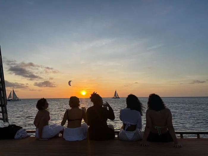 Sunset on Jolly Pirates Boat Cruise